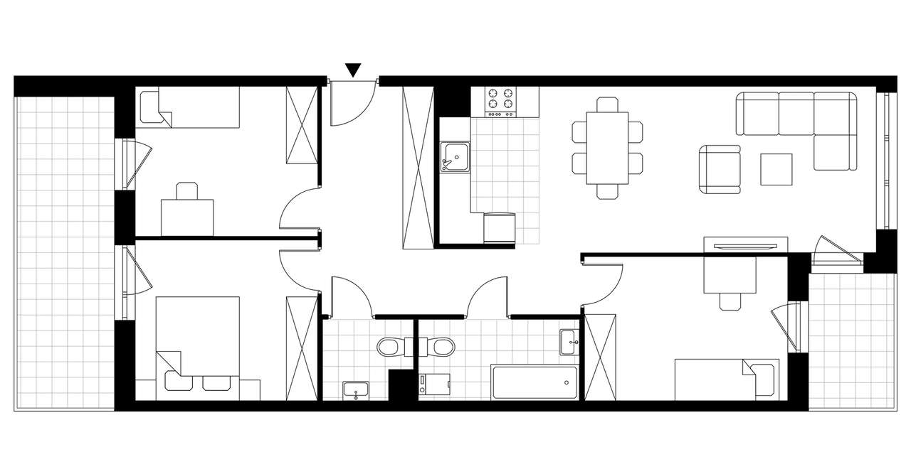 4-pokojowe mieszkanie 76m2 + balkon - Pełny obrazek: 3/23