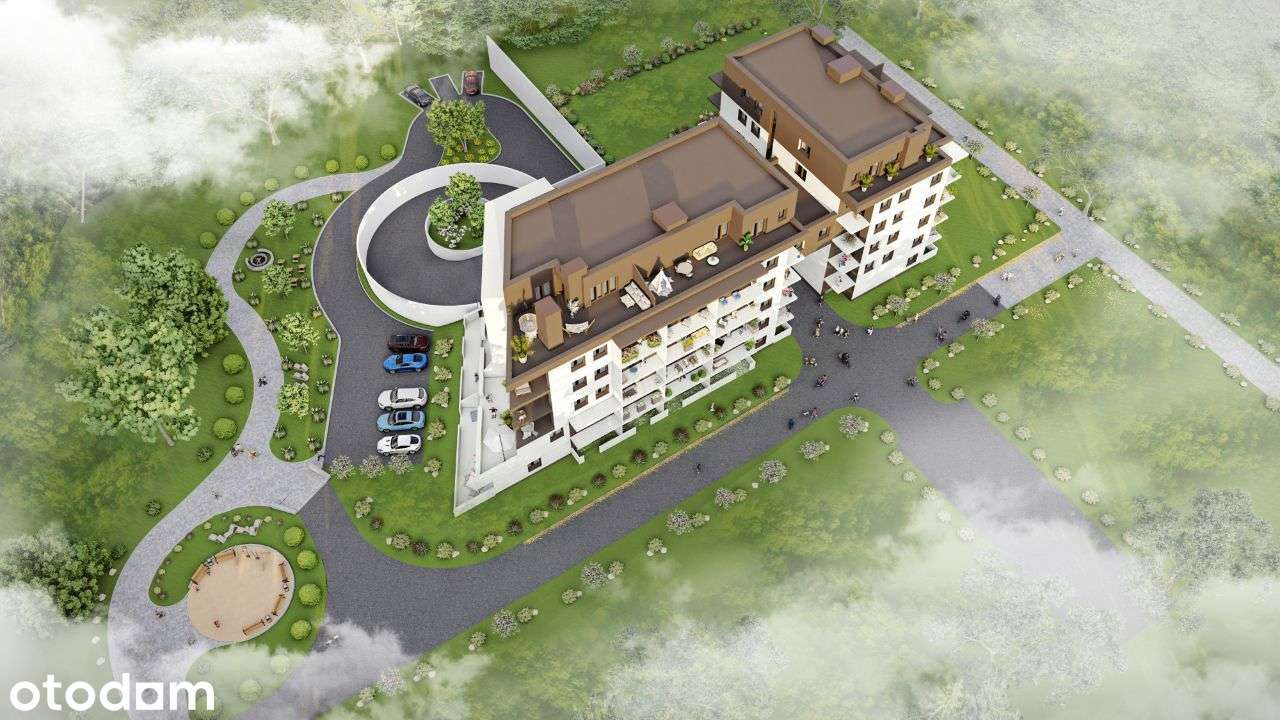 Zielone Tarasy Botanik - 3 pokoje, dwa tarasy
