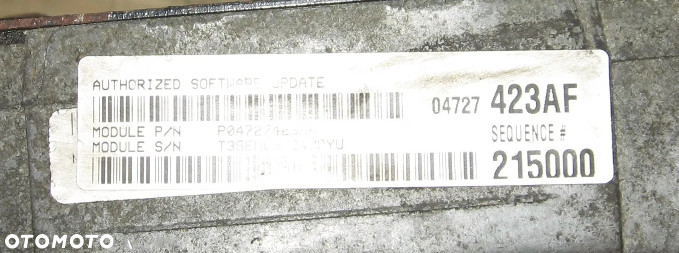 sterownik silnika VOYAGER 3.3 v6 04727423AF CHRYSLER - 4
