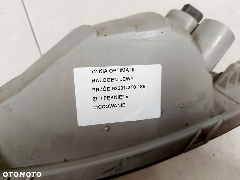 kia optima iii 3 halogen lampa lewy przód 92201-2t0 - 6