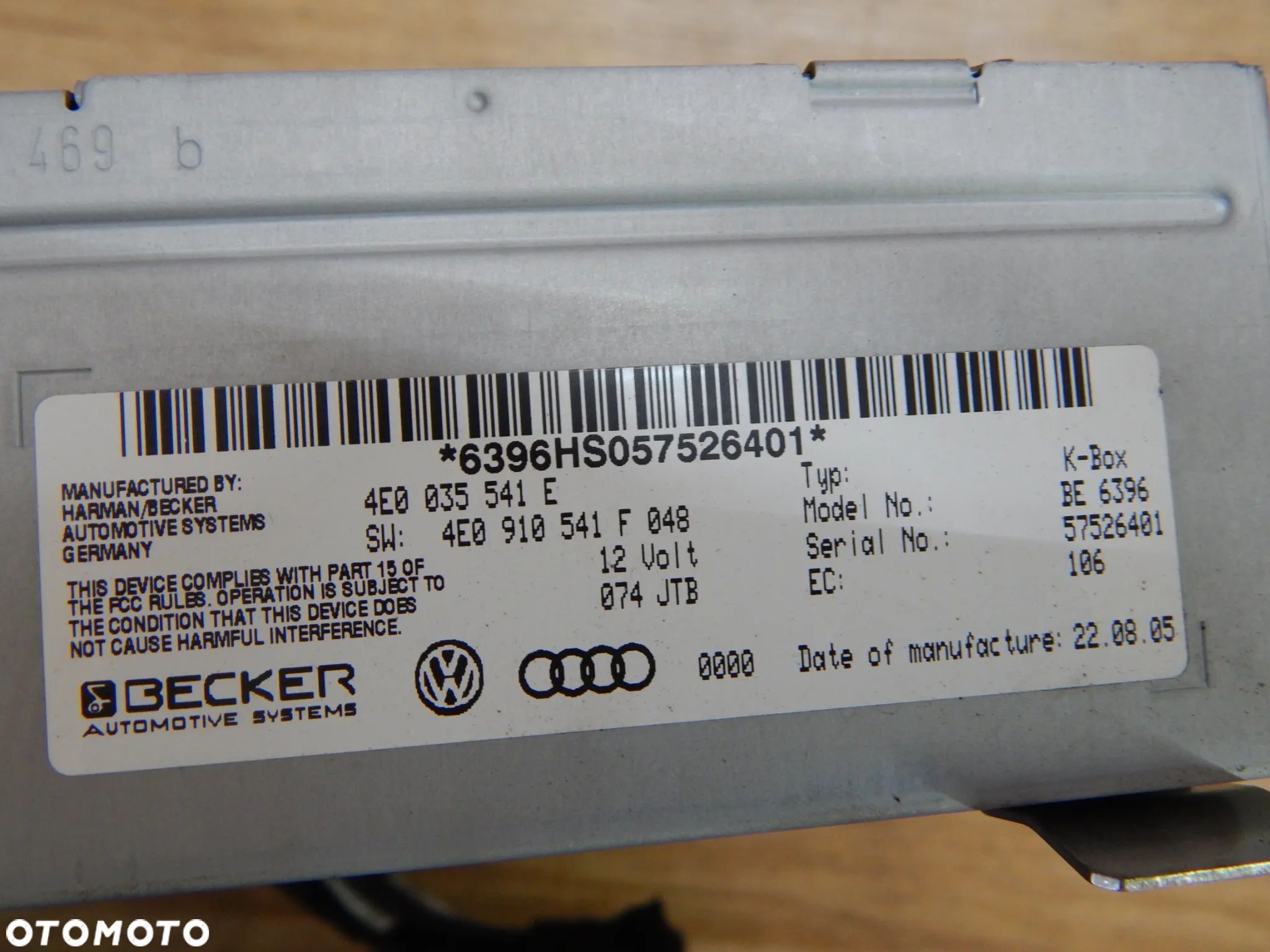 Radio czytnik wzmacniacz moduł ekran wyświetlacz antena Audi A8 D3 s8 a6 02-10 Łuków części - 21
