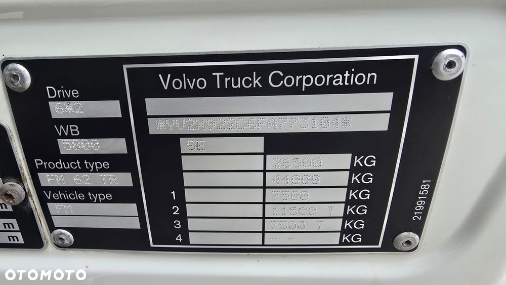 Volvo FM 370 6x2 rama do zabudowy, beczka asenizacyjna mleko laweta full air oś skrętna niski przebieg! - 36