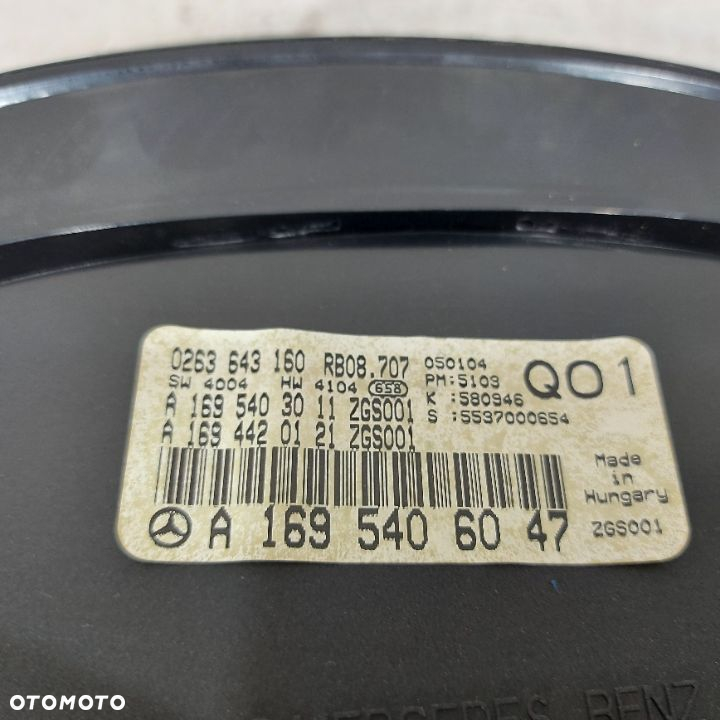 LICZNIK ZEGARY MERCEDES A W169 ORYGINAL DEMONTAZ 1695406047 - 2