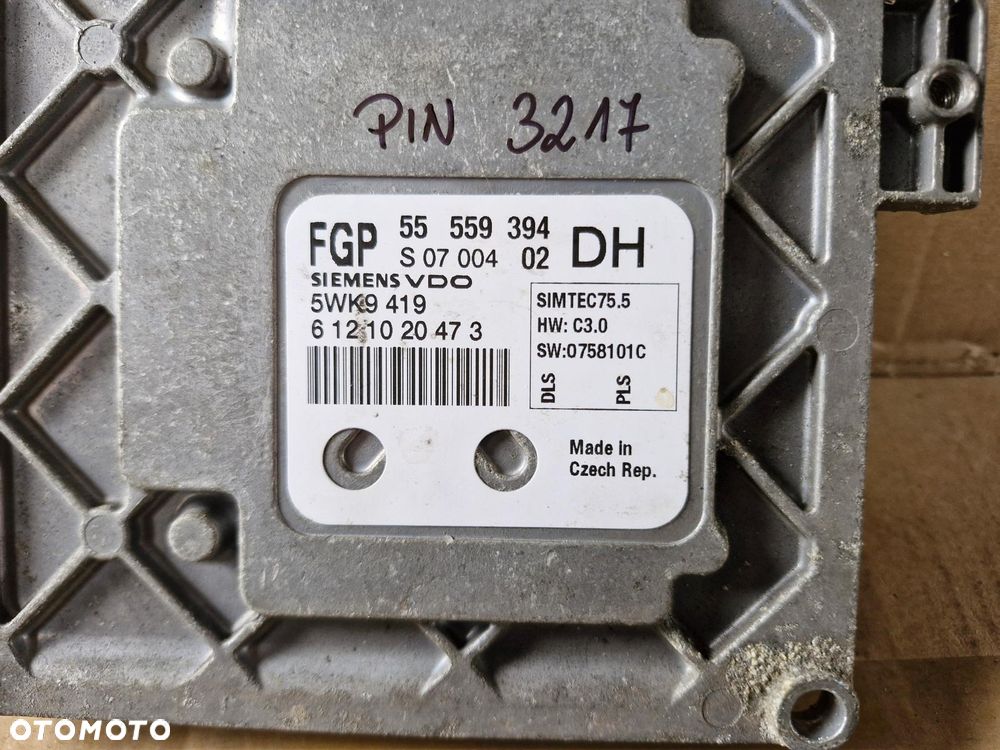 Komputer sterownik silnika Opel 55559394 DH 5WK9419 PIN - 2