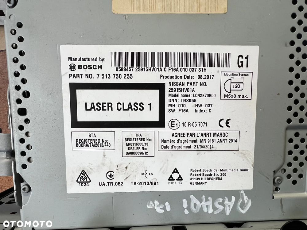 RADIO NAWIGACJA NAVI NISSAN QASHQAI II J11 7513750255 - 4