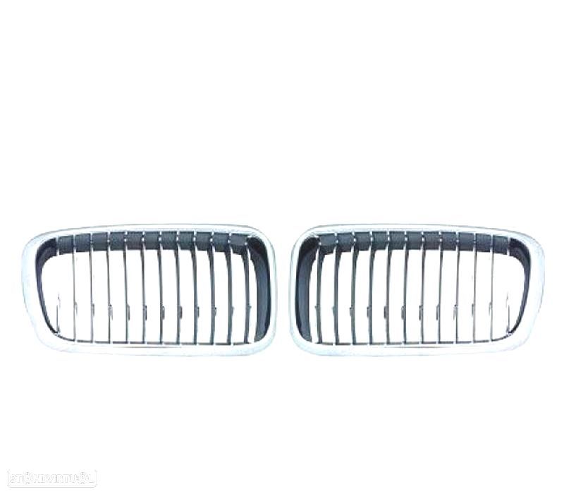 GRELHAS FRONTAIS BMW E38 95-02 CROMADAS - 1