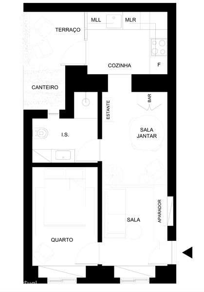 ARRENDA-SE T1 Mobilado com Pátio na Graça - Grande imagem: 2/12