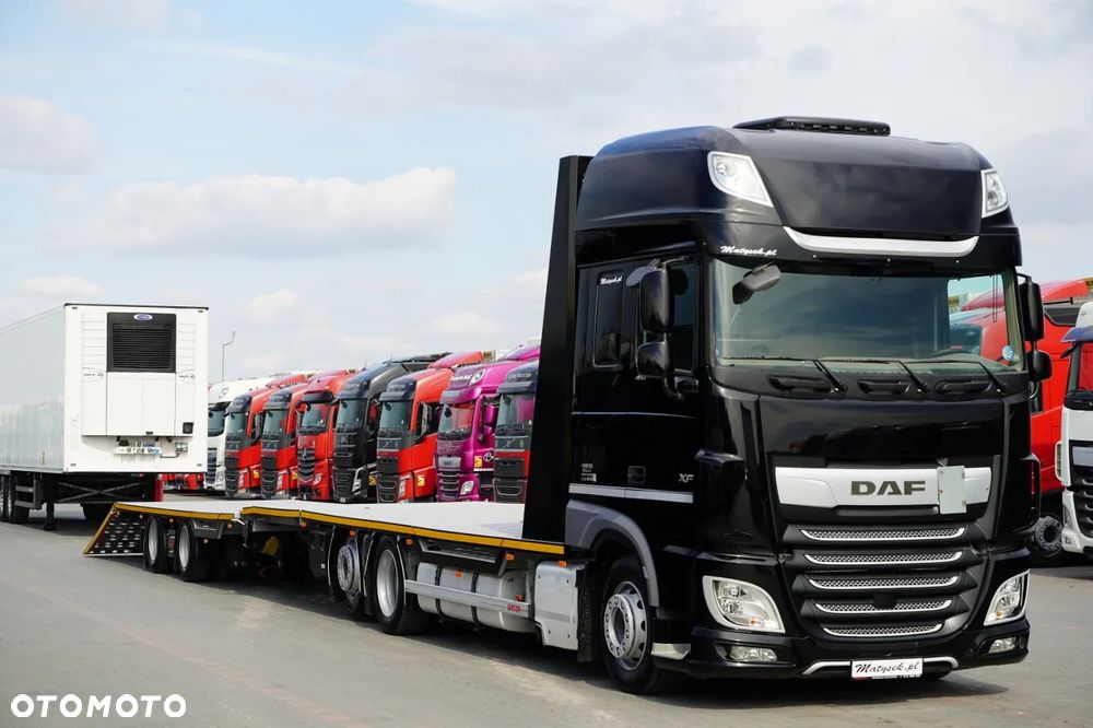 DAF XF 480 / ZESTAW TANDEM LAWETA / 15 ,6 M / SSC / PRZEJAZDOWY / NAJAZDY HYDRAULICZNE / STEROWANIE RADIOWE / WYCIAGARKA / OŚ PODNOSZONA / KLIMA POSTOJOWA - 21