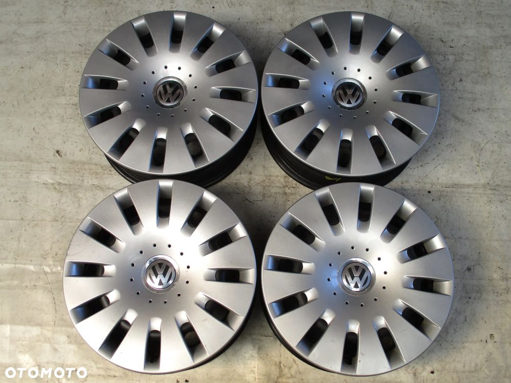 FELGI STALOWE 15 VW POLO V FOX ET38 + KOŁPAKI - 1