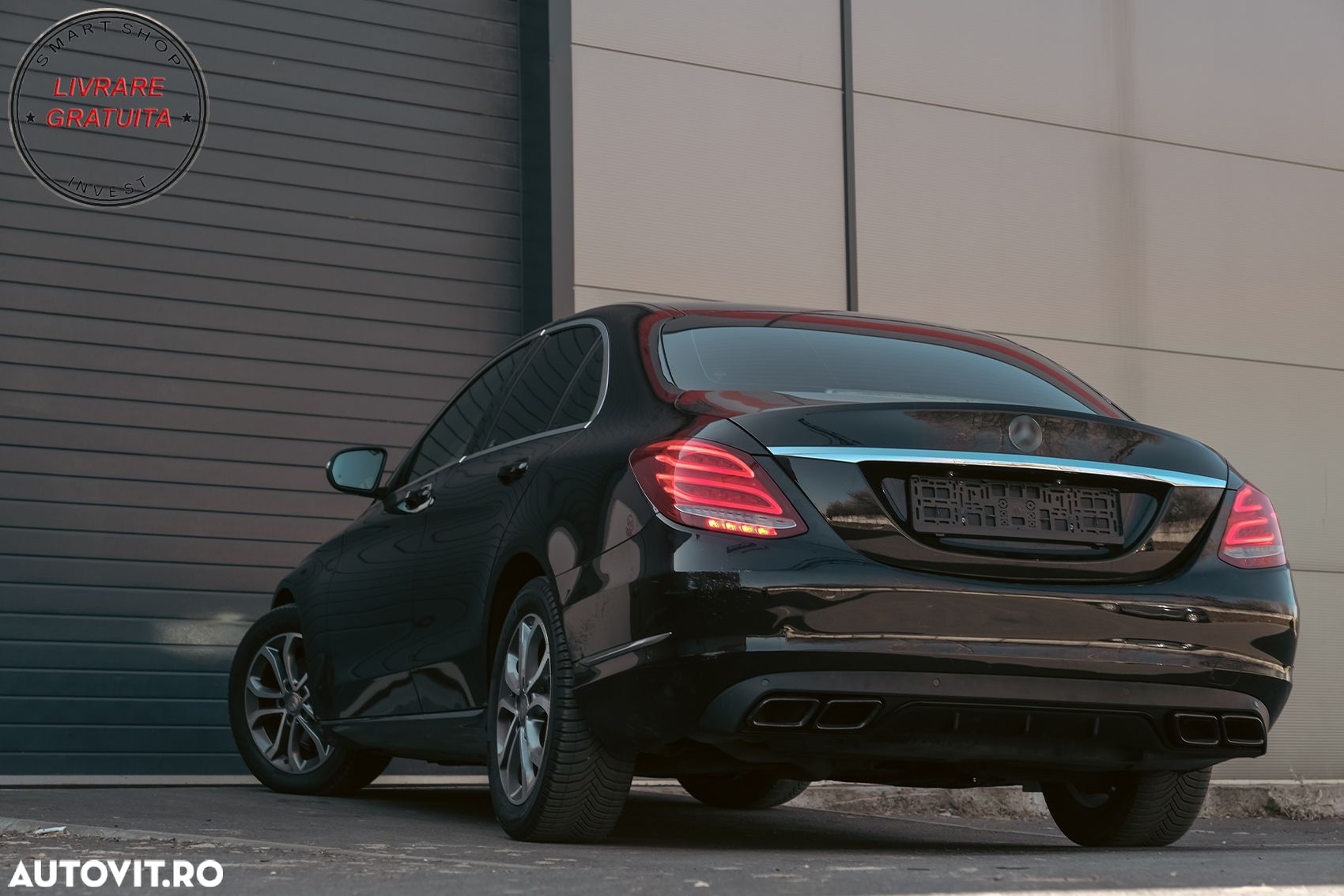 Difuzor Bara Spate Mercedes C-Class W205 S205 (2014-up) C63 Design pentru Bara Sta- livrare gratuita - 15