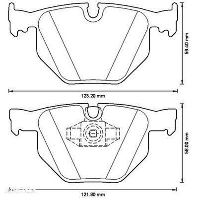 Placute frana spate Bmw Seria 7 (E65, E66, E67), 11.2001-12.2009, marca SRLine S70-1374 - 1