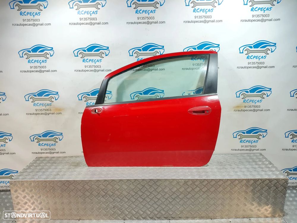 Porta Frente Esquerda Fiat Grand Punto 199 3 Portas Fecho Elevador Motor Puxador Vidro - 1