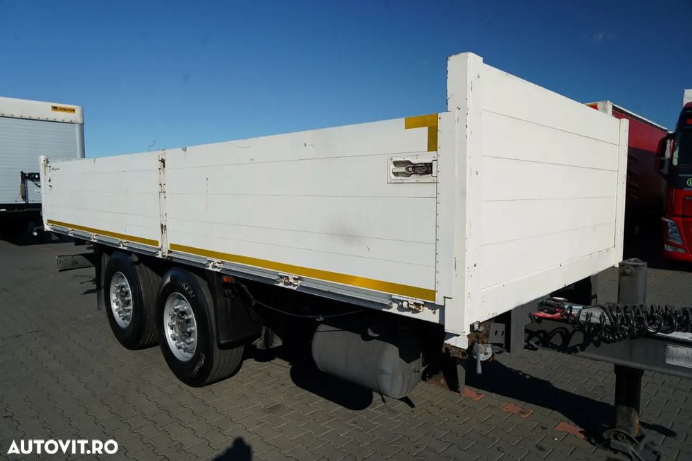 Orten REMORCA CU BALANȚĂ 6,5 M / PENTRU CONSTRUCȚII / AXĂ RIDICABILĂ / SAF / - 9