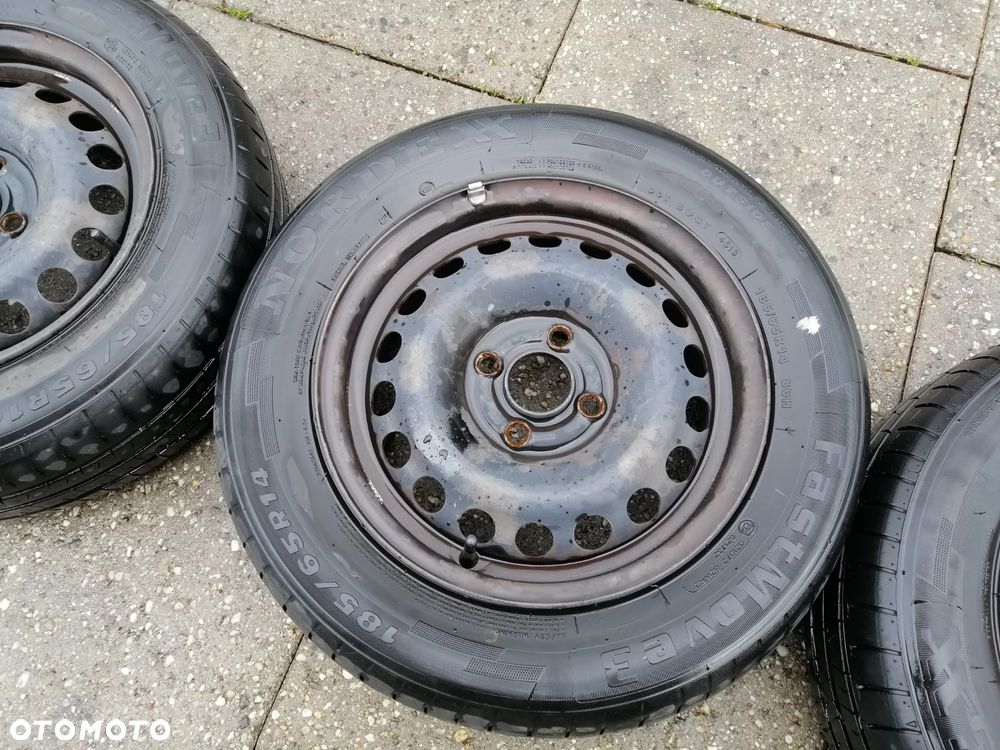 Chevrolet Aveo T250 komplet felg stalowych 4x100 z oponami 185/60 R14 - 4