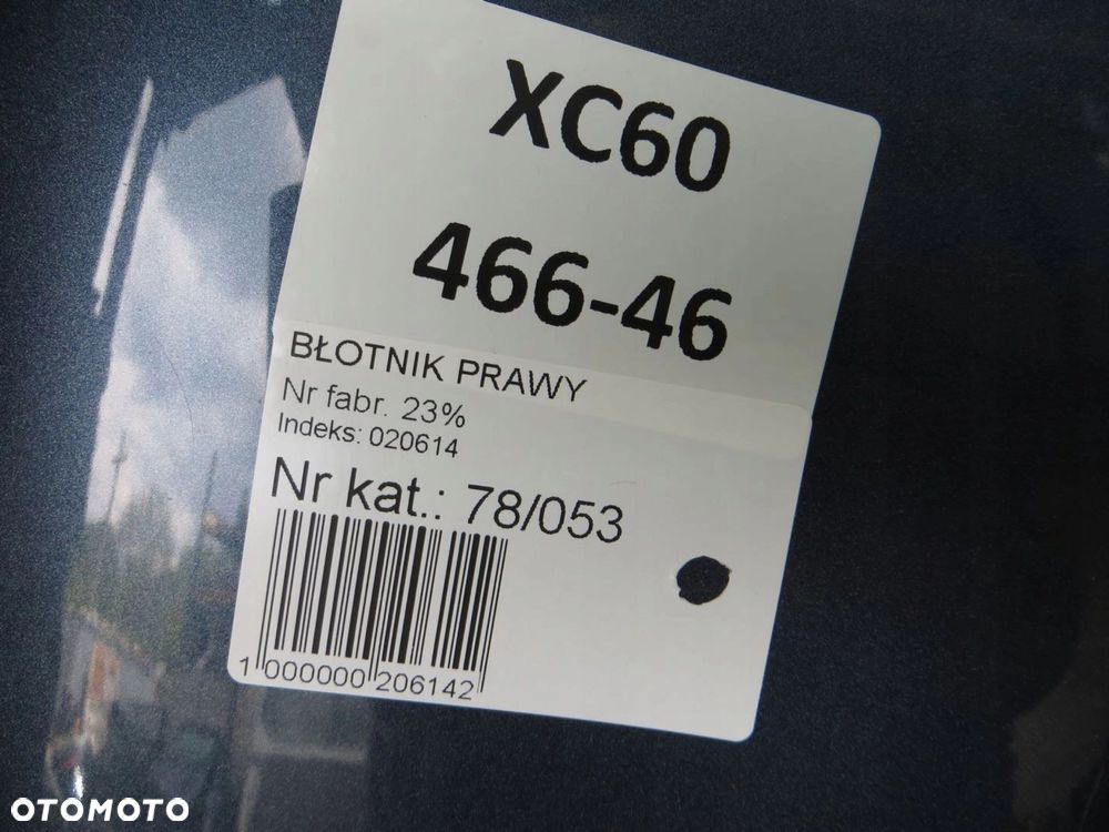 VOLVO XC60 BŁOTNIK PRAWY PRZÓD 466- 08-13 - 10