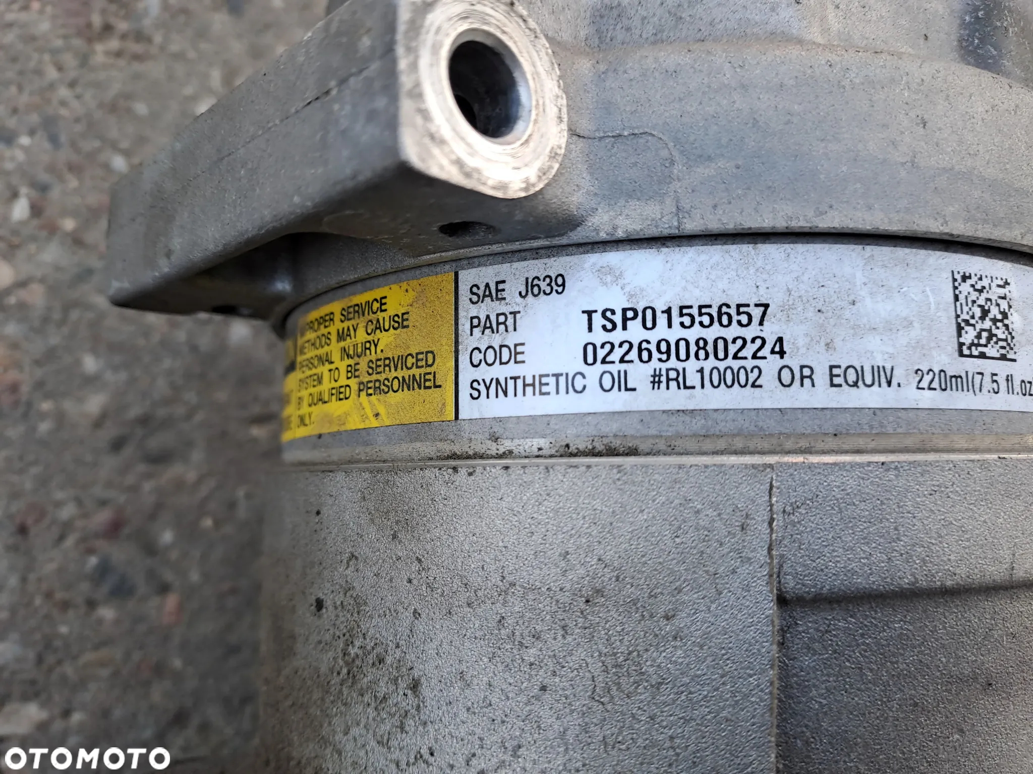 Chevrolet Cruze kompresor klimatyzacji SAE J639 TSP0155657  5657 - 4