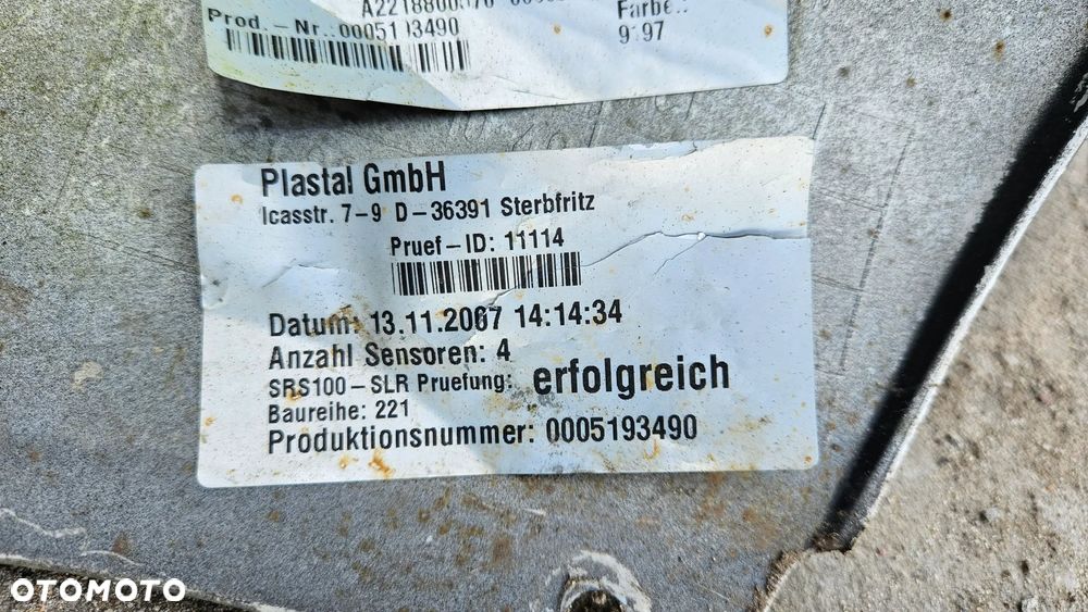 Mercedes S klasa W221 2005-2009 Zderzak przód Zderzak przedni spryskiwacze reflektorów Xenon A2218800570 - 17