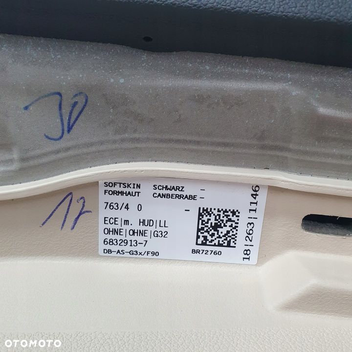 BMW G32 SERIA 6 DESKA ROZDZIELCZA KONSOLA KOKPIT PULPIT PODUSZKI AIRBAG AIR BAG PASY KIT SET - 6