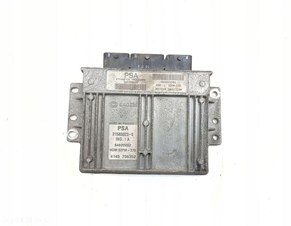 KOMPUTER SILNIKA STEROWNIK CITROEN XSARA PICASSO 9655980980 / 9644674580 - 2