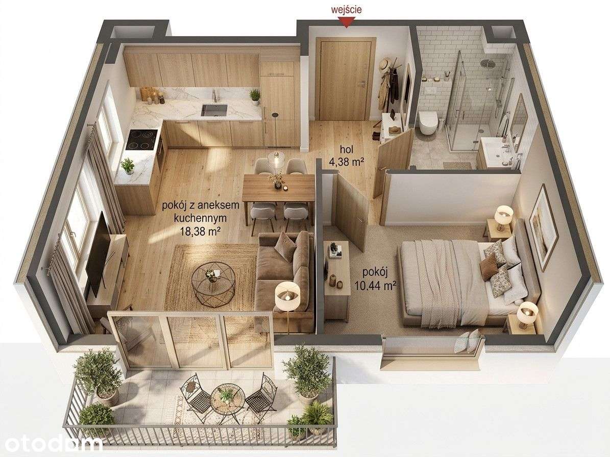 Apartament 2 camere, 38 m²