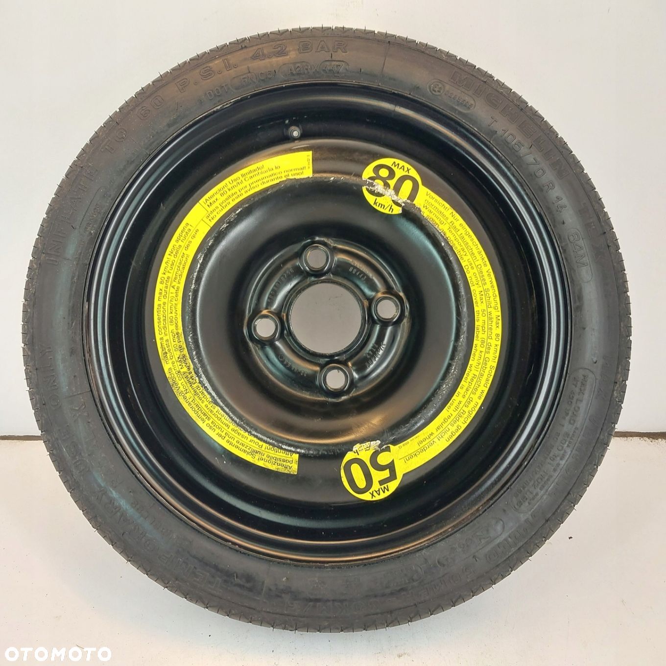 Koło dojazdowe Dojazdówka 14 4x100 VW / Seat 105/70R14 B1902 - 1