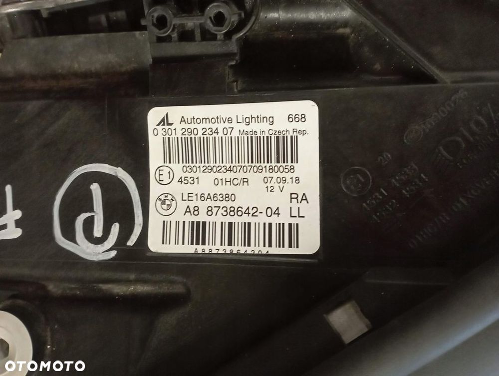 BMW F46 LAMPA PRAWA PRZÓD PRZEDNIA 8738642 KOMPLETNA EUROPA - 3