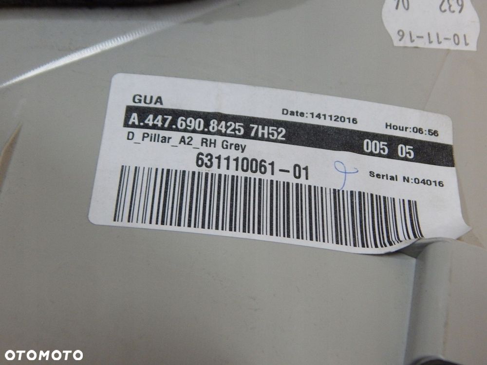 mercedes vito w447 osłona poszycie słupka prawa - 3