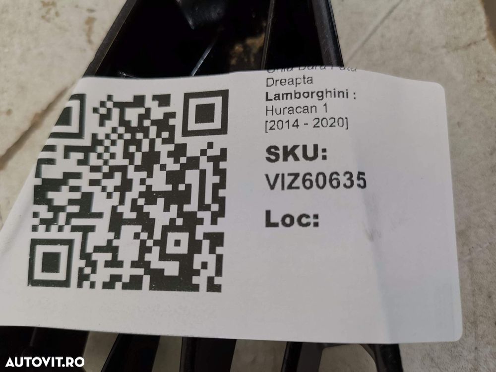 Grila Bara Fata Dreapta Lamborghini Huracan 1 2014 2015 2016 2017 2018 - 8