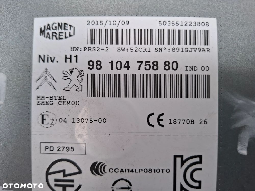 Peugeot 308 T9 9810475880 - 2