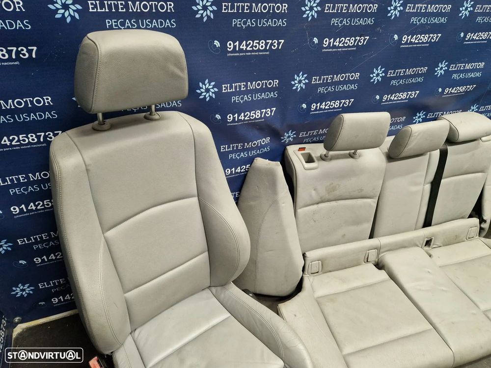 Jogo de bancos usados BMW SERIE 1 PACK M 5 PORTAS BMW E87 E81 PELE CINZA QUARTELAS - 6