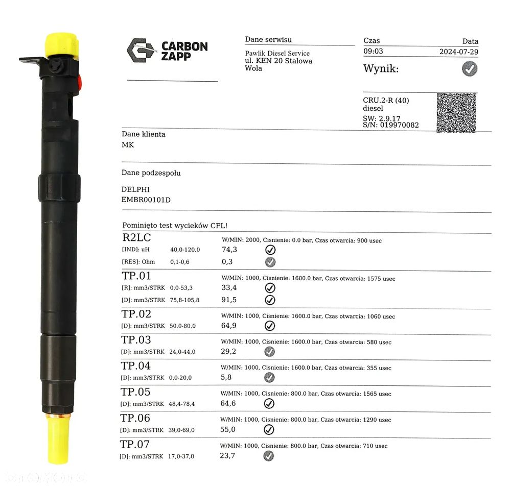 WTRYSKIWACZ FORD 2.0 TDCI EMBR00101D 9686191080 - 3
