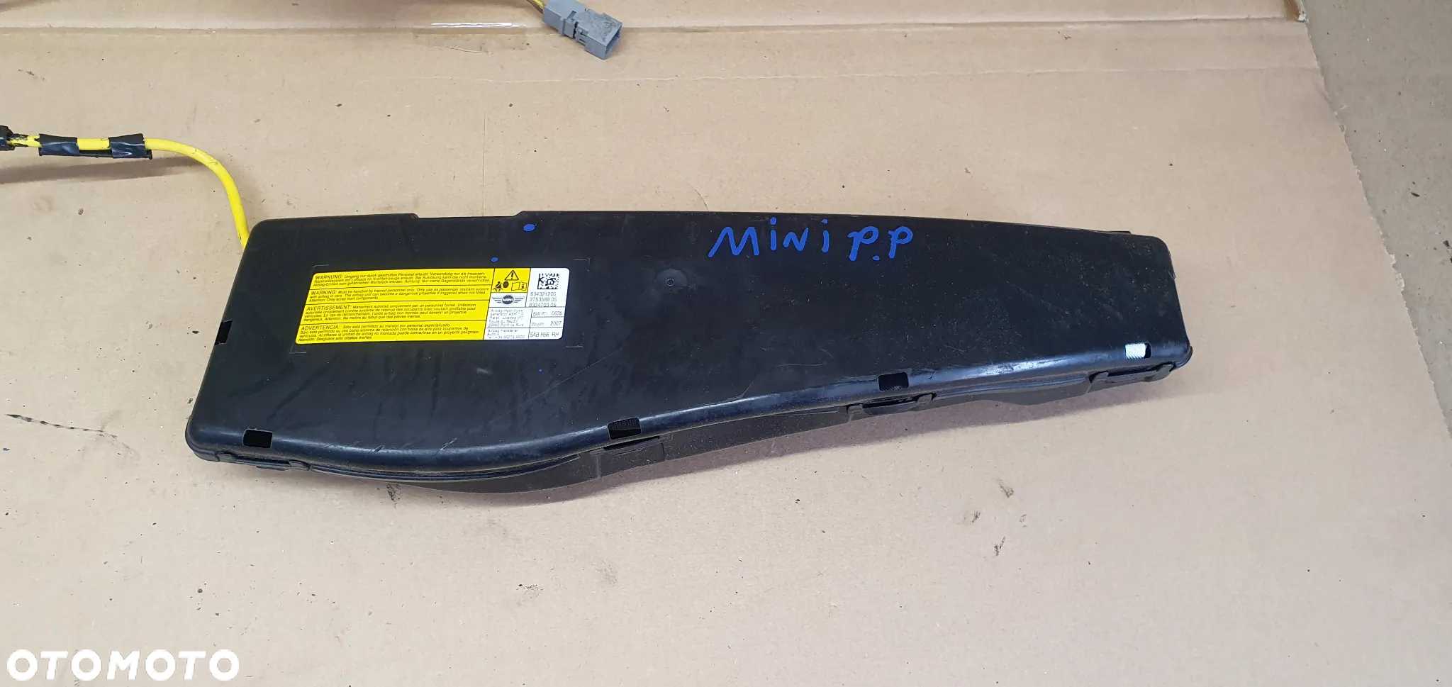 Poduszka fotela prawa pasażera AIRBAG Mini R56 2753588 - 2