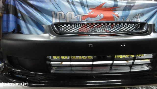 Para-choques frontal honda civic 1999-2001 2 / 3 / 4 portas em plástico ABS - 43