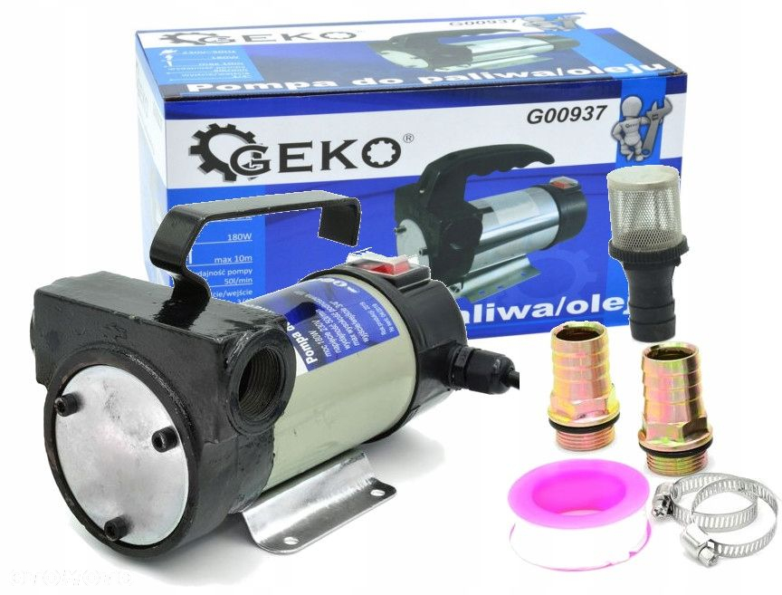 GEKO MINI POMPA DO SPUSZCZANIA PALIWA ROPY OLEJU 230V 180W WARSZTAT G00937 - 10