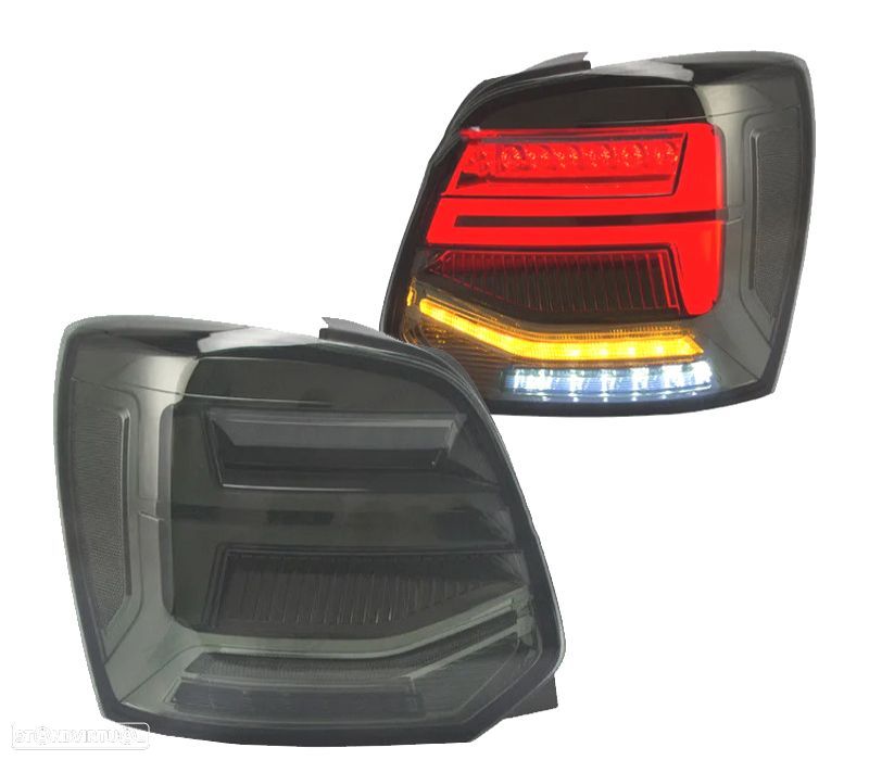 FAROLINS LED PARA VOLKSWAGEN VW POLO 6R 6C 09-17 DINAMICOS FUMADO - 1
