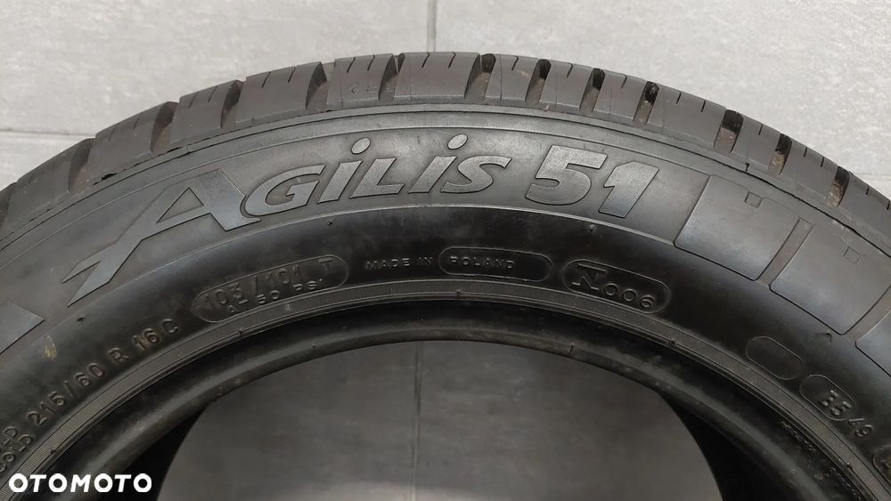 OPONA LETNIA MICHELIN AGILIS 51 215/60 R16C R2013  BIEŻNIK OPONY 8,5mm - 5