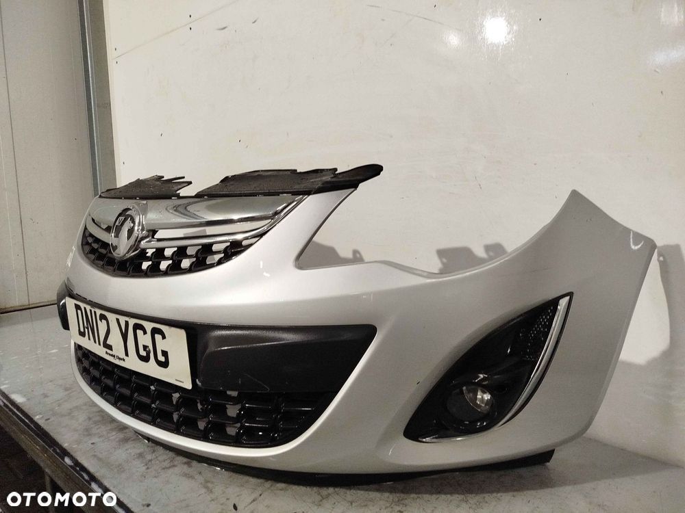 + ZDERZAK PRZÓD PRZEDNI OPEL CORSA D LIFT FL Z176 SREBRNY HALOGENY - 2