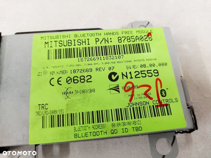 MITSUBISHI ASX I 1 MODUŁ STEROWNIK BLUETOOTH 8785A026 - 2