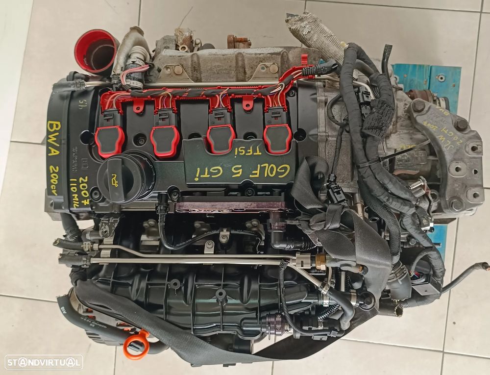 Motor golf V gti 2.0tfsi turbo 200cv BWA caixa 6 velocidades JLW - 1