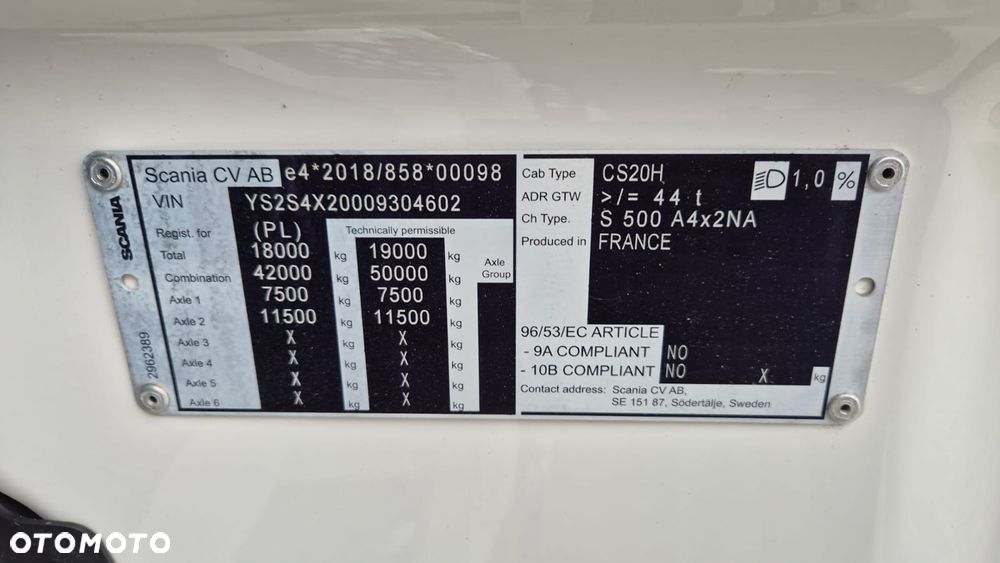 Scania SCANIA///S500///2022/// EURO6///RETARDER///FULL LED///ALUMINIOWE FELGI/// KLIMATYZACJA POSTOJOWA///WAGA/// ZABUDOWY MIĘDZYOSIOWE/// STAN BARDZO DOBRY - 36