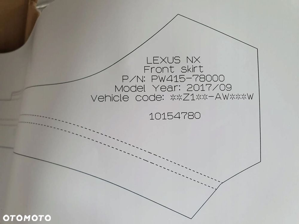 Lexus NX I lift 2018-2021 spoiler listwa zderzaka przód przednia - 9