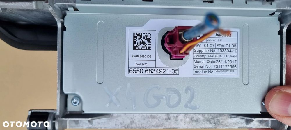 BMW X4 G02 2018- Wyświetlacz Ekran Oryginał - 6