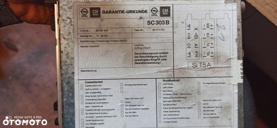 OPEL VECTRA II B ZAFIRA A RADIO NA KASETY GRUNDIG - 10
