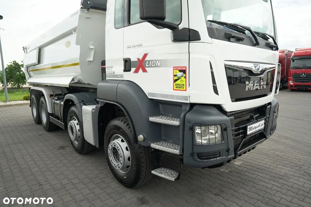 MAN TGS 35.460 / 8X4 / WYWROTKA TYLNOZSYPOWA / HYDROKLAPA / MEILLER KIPPER / AUTOMAT / OPONY 100% / PLANDEKA ELEKTRYCZNA /  EURO 6 - 13