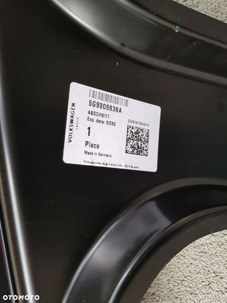 vw golf 7 słupek rama bok dachu 5g9809836a - 5