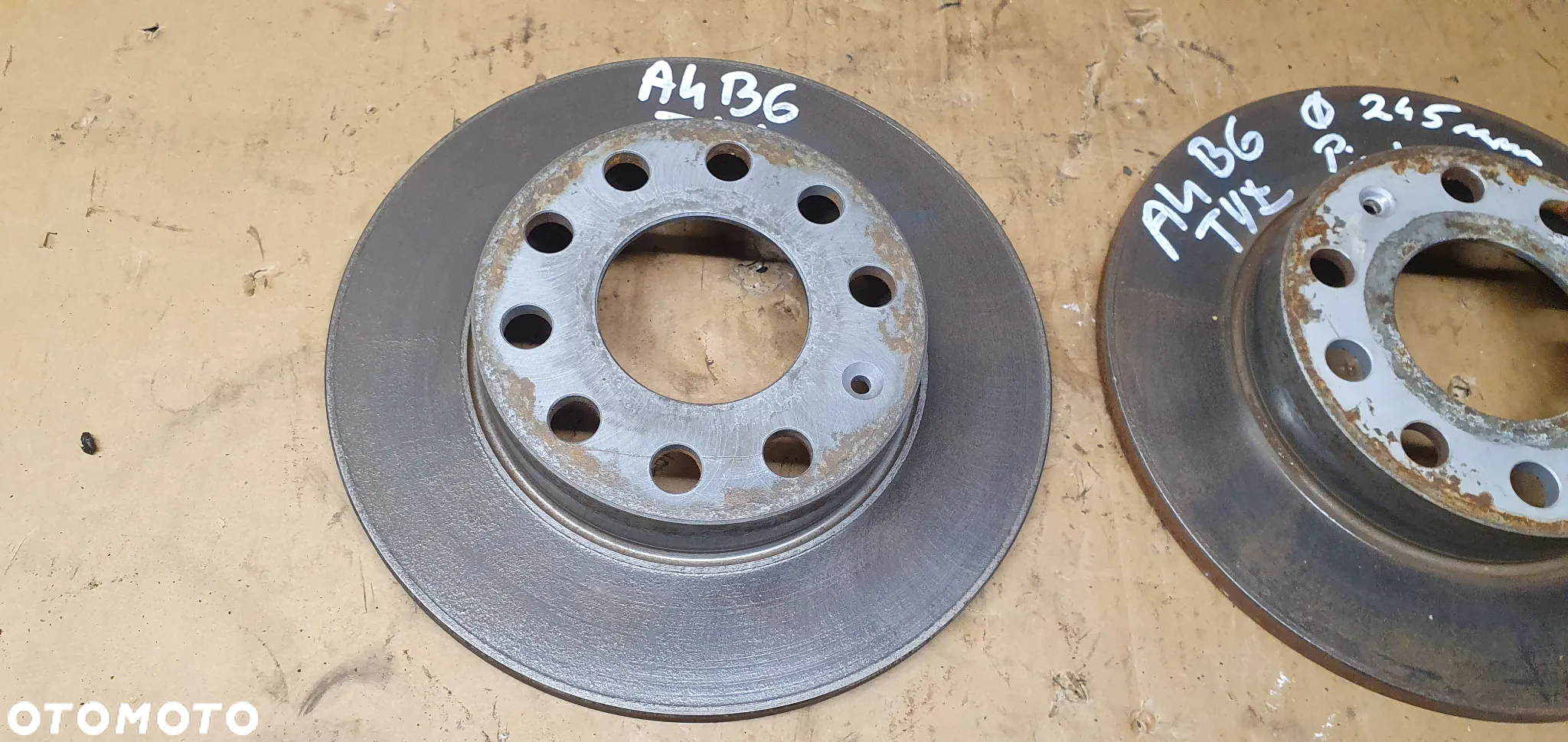Tarcze hamulcowe tył tylne Audi A4 B6 245mm - 4