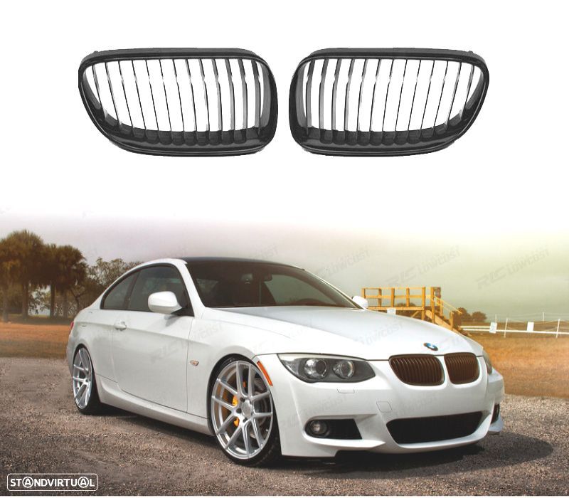 GRELHAS BMW E92 E93 LCI 10-13 LOOK M3 PRETO BRILHANTE - 1