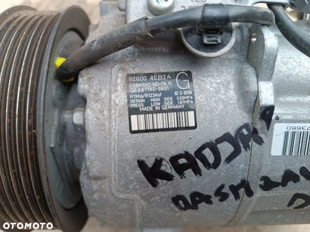 SPRĘŻARKA KOMPRESOR KLIMATYZACJI 92600-4EB0A RENAULT 1.5 DCI - 3