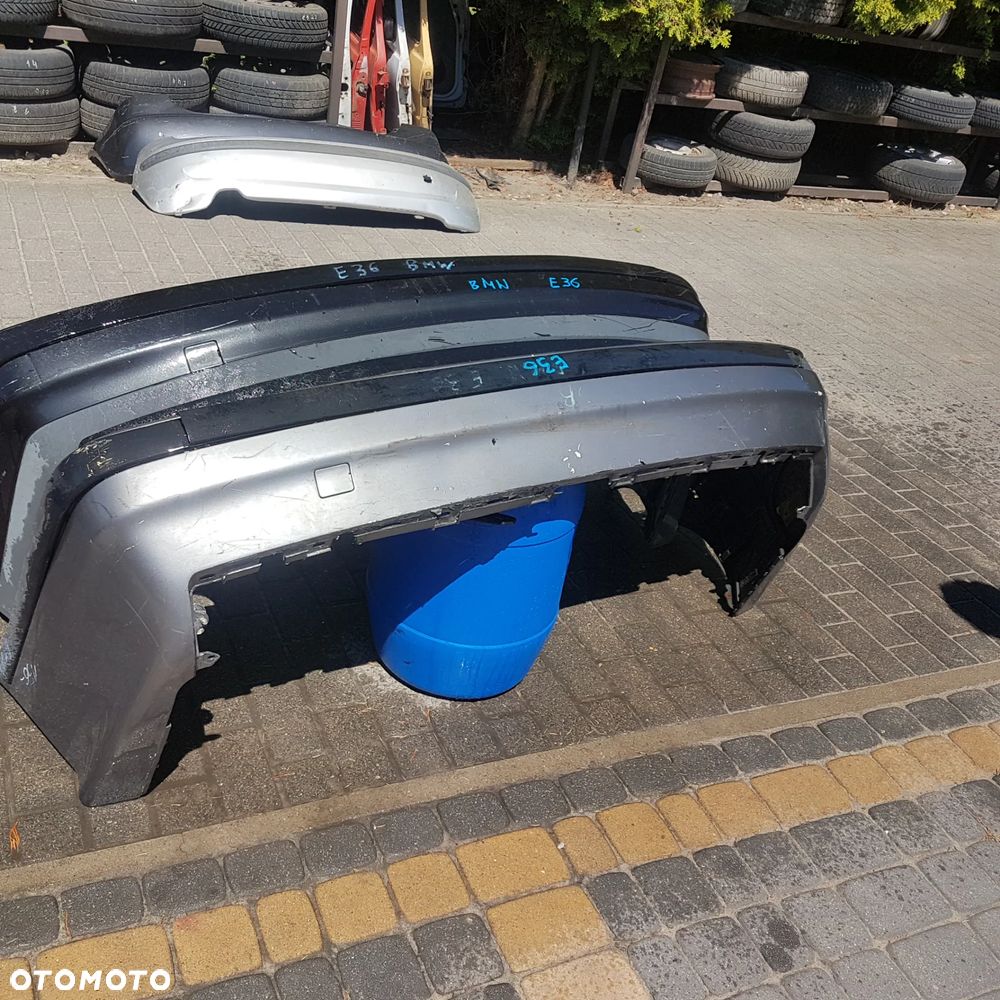 zderzak tył tylny spoiler nakładka ślizg osłona wydechu bmw 3 e46 e36 bmw 5 e39 oryginał - 2