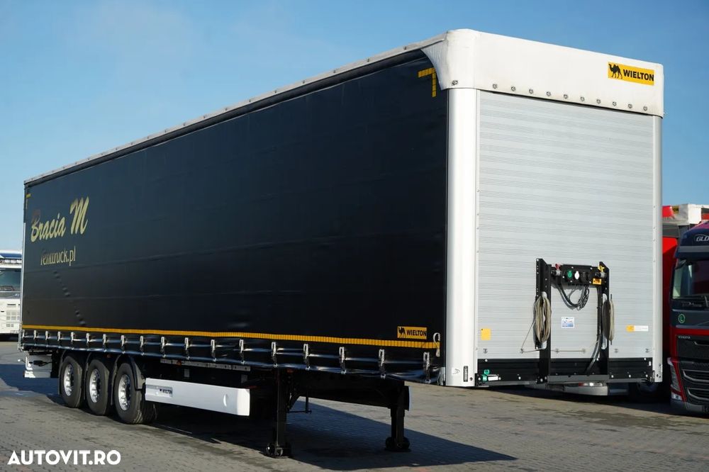 Wielton CORTINĂ / MEGA / PLATFORMĂ JOSĂ / PUȚIN FOLOSIT / 80.000 KM / PUNTE RIDICATĂ / SAF - 1